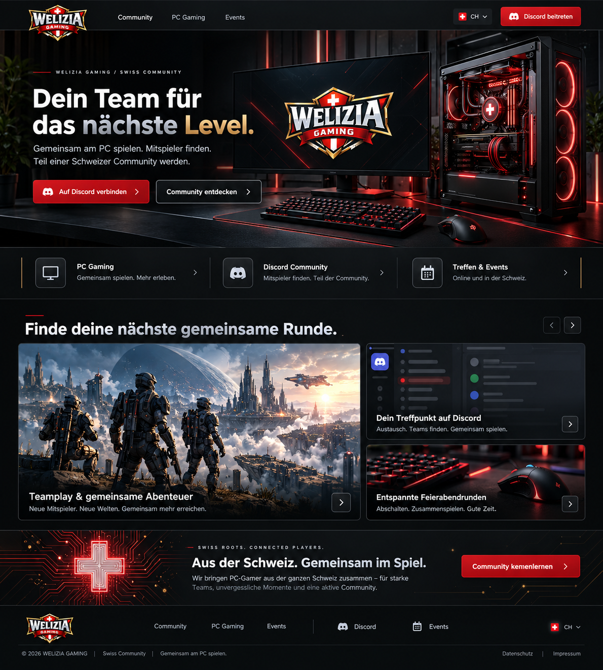 Science-Fiction-Team vor einer futuristischen Spielwelt, Konzeptmotiv